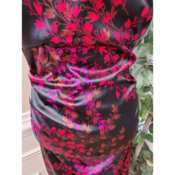 London Style Women Floral Polyester Square Neck Sleeveless Knee Length Dress 12 - Picture 7 of 14